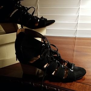 Lucky Brand lace up heeled sandles